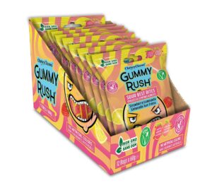 Gummy Rush Sour Belt Bites Strawberry Lemonade 2.11oz 12ct